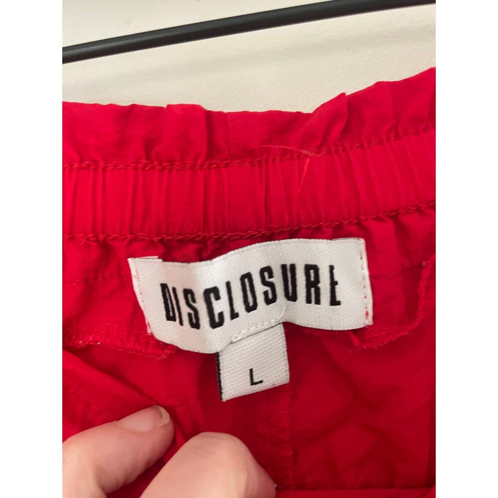 Disclosure Red Parachute Cargo Pants Lightweight Nylon Utility Streetwear-M/L - Picture 4 of 5